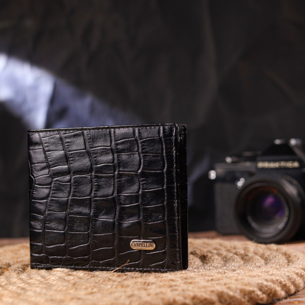Гаманець Canpellini З натуральної шкіри Чорний (21582) - зображення 8