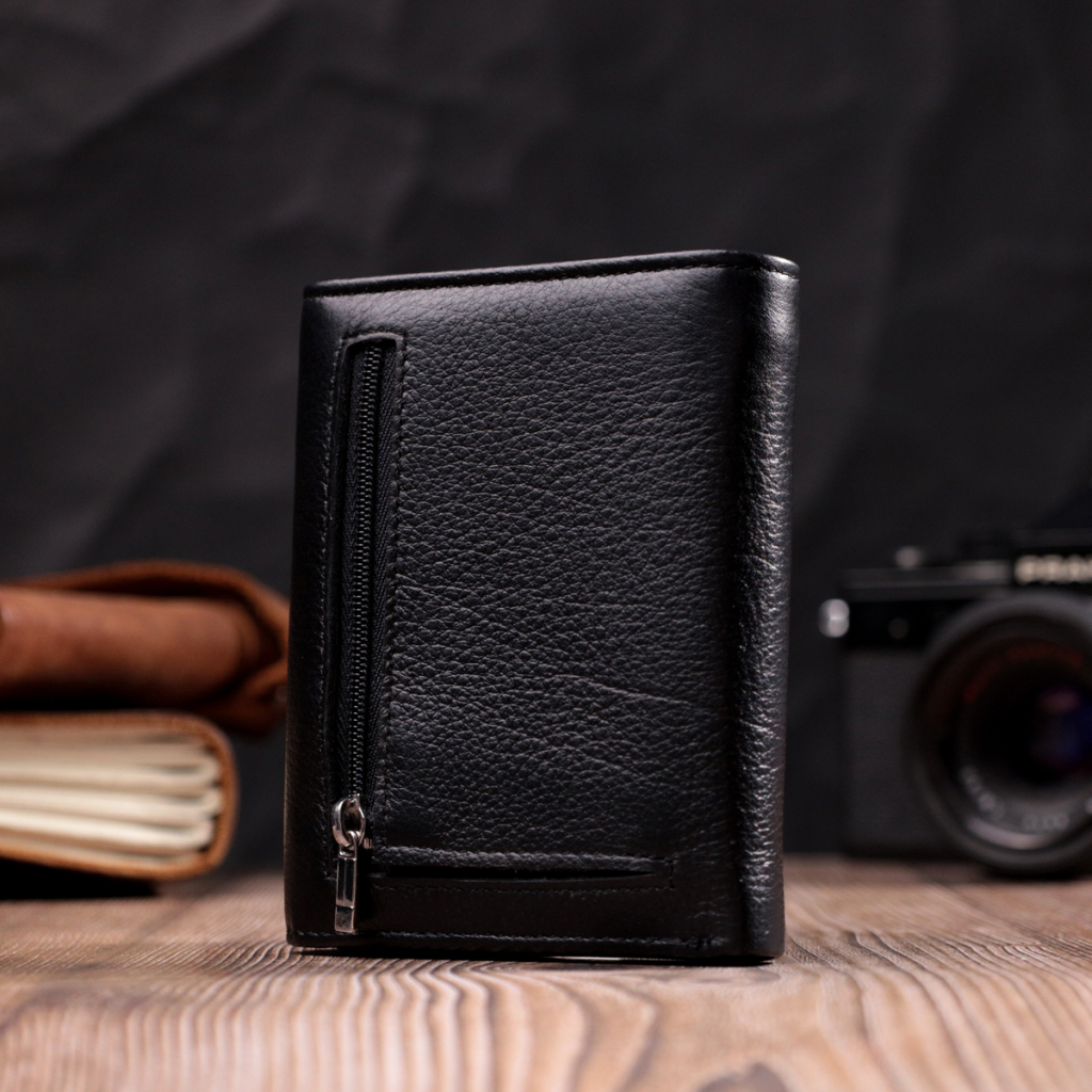 Гаманець ST Leather З натуральної шкіри Чорний (19481) - зображення 10