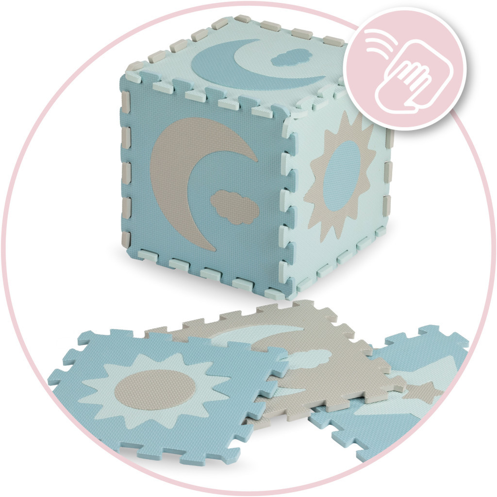 Дитячий килимок MoMi пазл Nebe 90 х 90 cм Blue (AKCE00031) - зображення 6