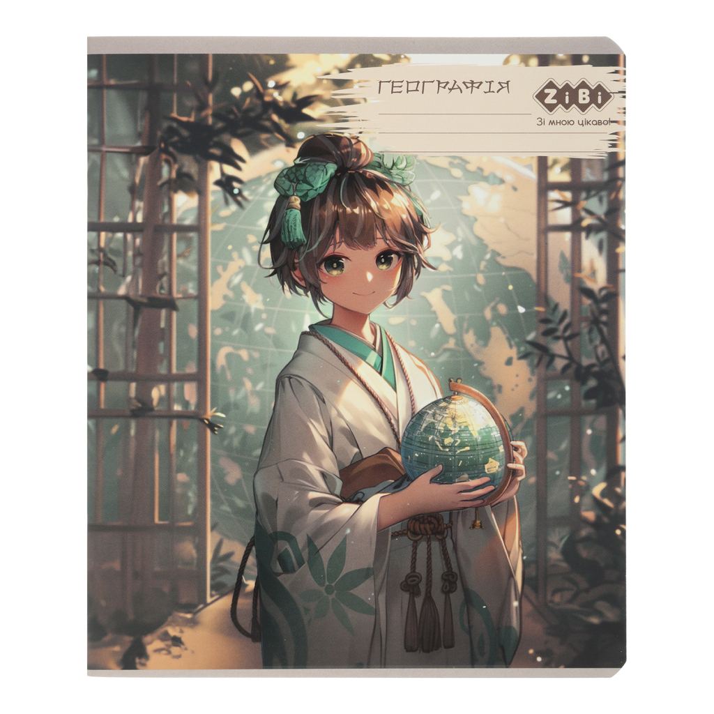 Зошит ZiBi предметний ANIME 48 аркушів клітинка, географія (ZB.1704-15) - зображення 1