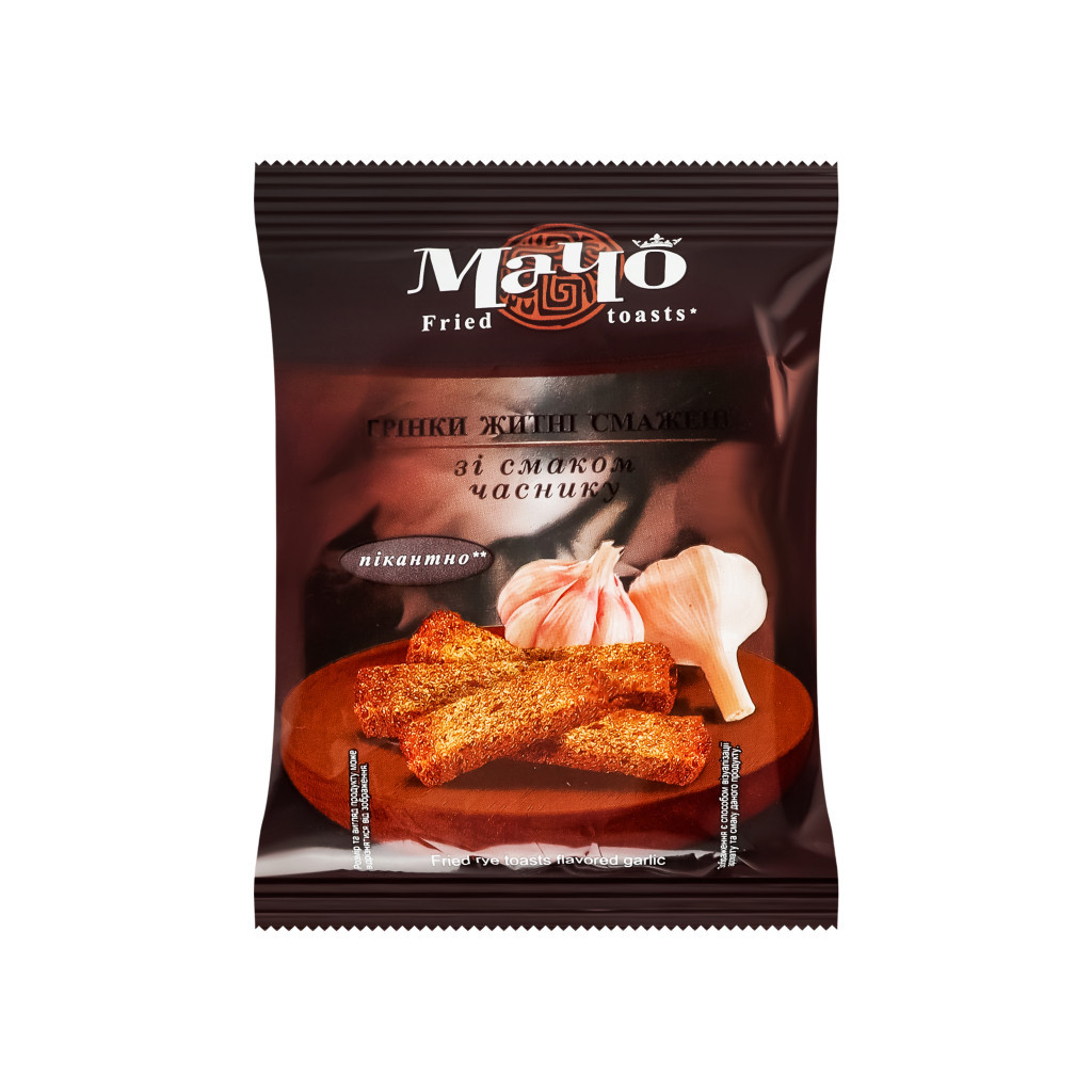 Сухарики Мачо Часник 65 г (4820237811189) - зображення 1