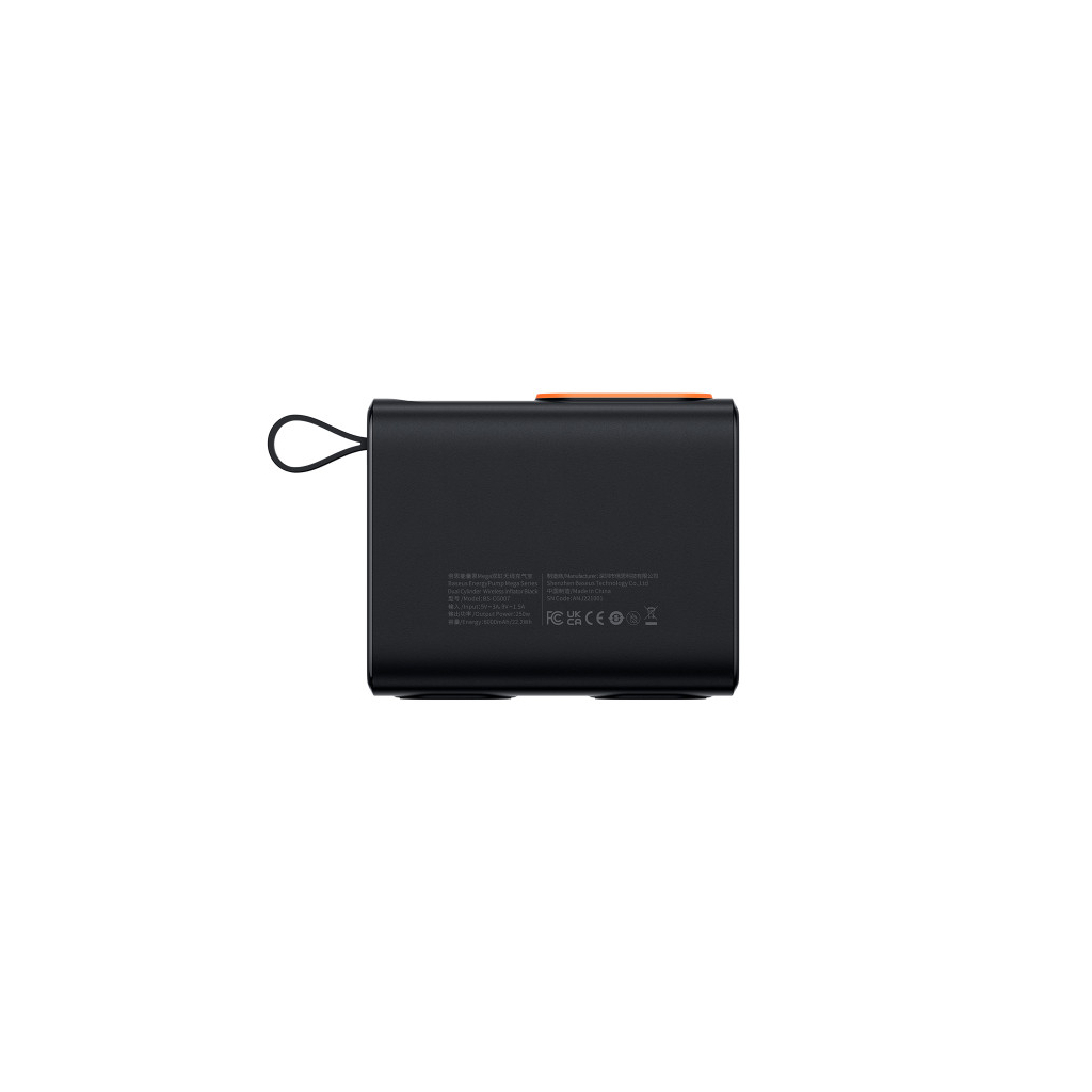 Автомобільний компресор Baseus Mega EnergyPump Series Dual Cylinder Wireless Inflator (CRNL060001) - зображення 5