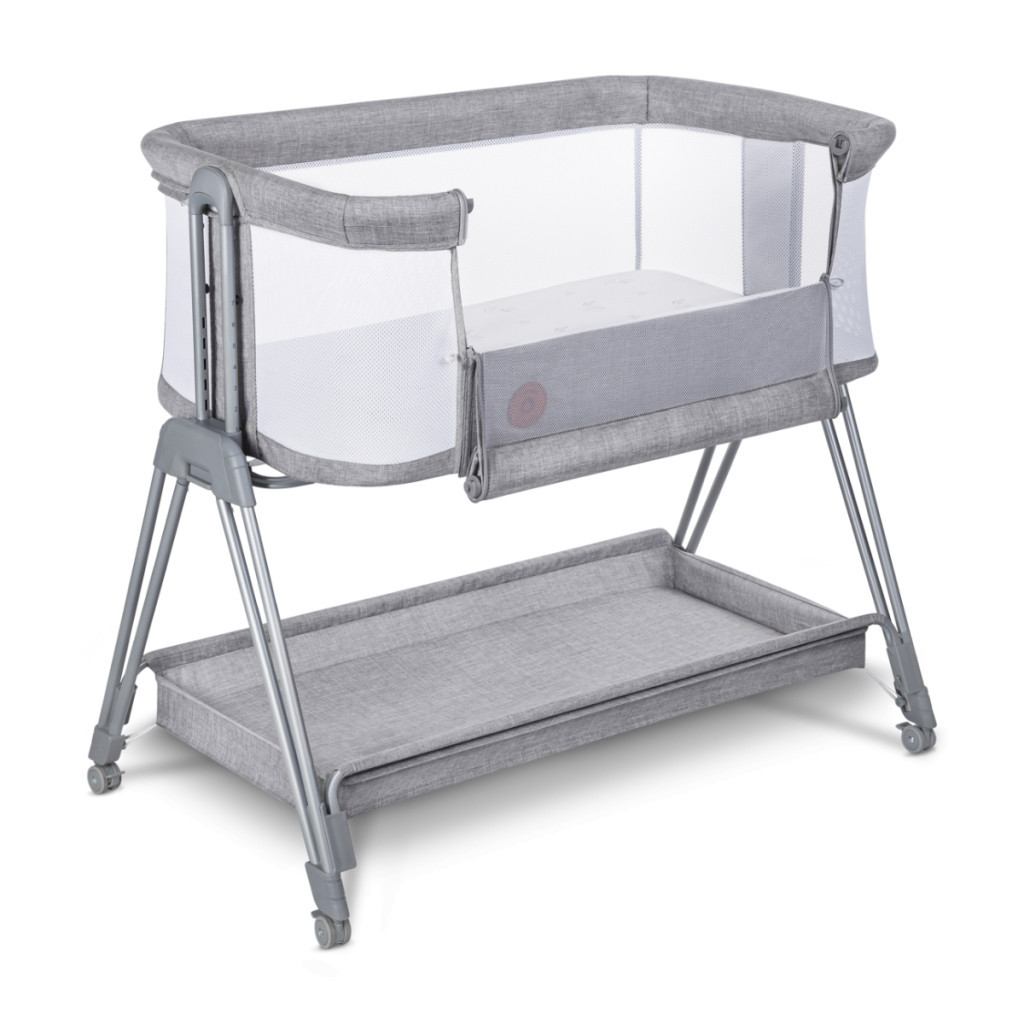 Ліжечко Lionelo приставне Luna Grey Concrete (LO-LUNA GREY CONCRETE) - зображення 2