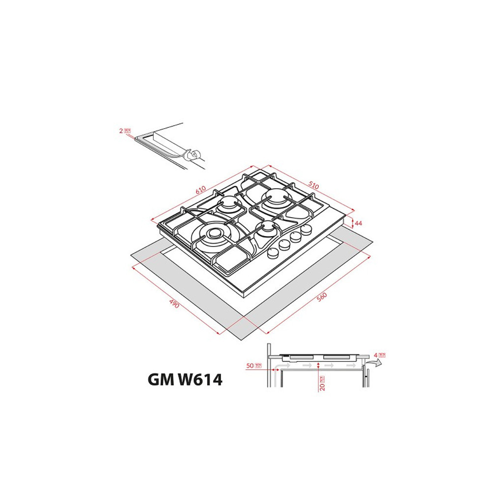 Варочна поверхня Weilor GM W 614 SS - зображення 12
