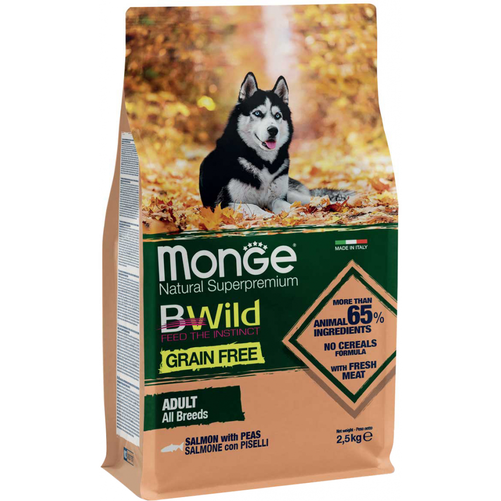 Сухий корм для собак Monge Dog Bwild Gr. Free лосось 2.5 кг (8009470011716) - зображення 1