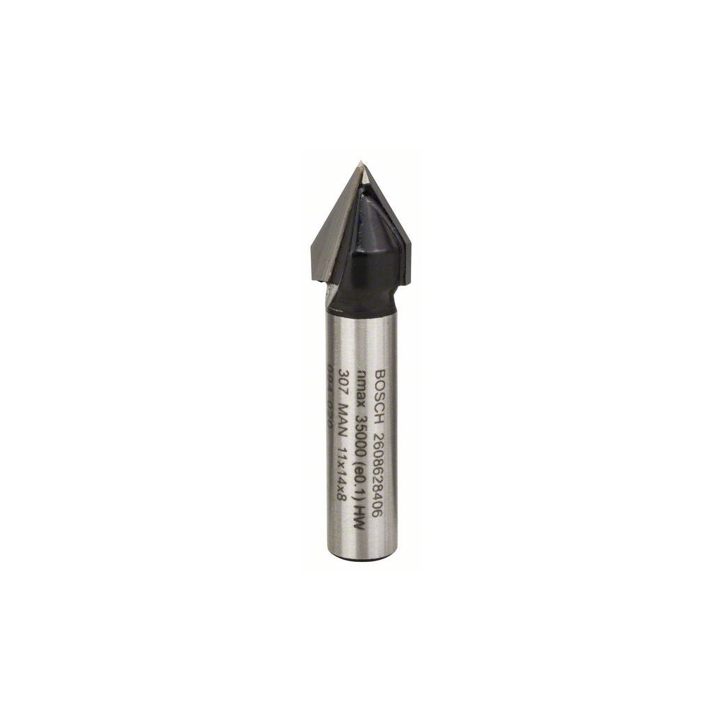 Фреза Bosch Professional пазова V-подібна V, Std, S8, D11, L14 60° (2.608.628.406) - зображення 2