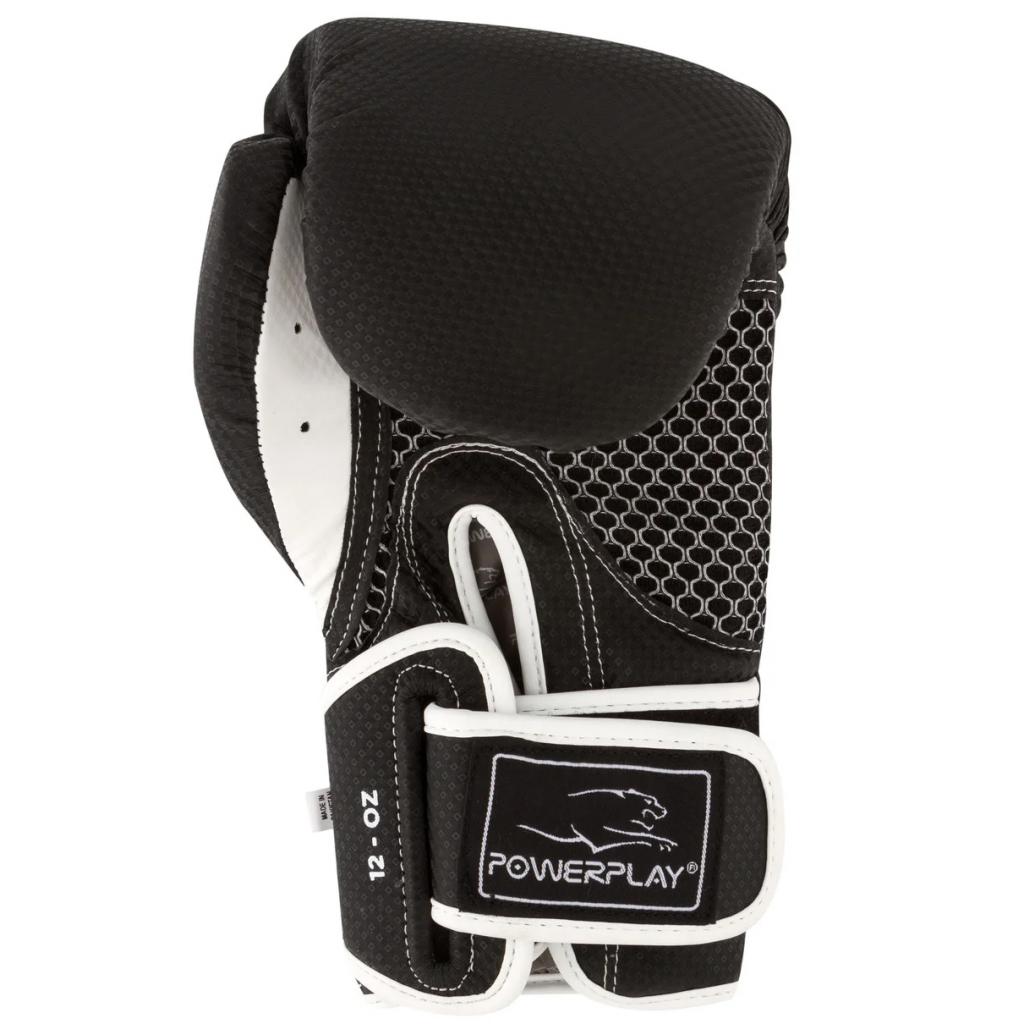Боксерські рукавички PowerPlay 3011 16oz Black/White (PP_3011_16oz_Bl/White) - зображення 3