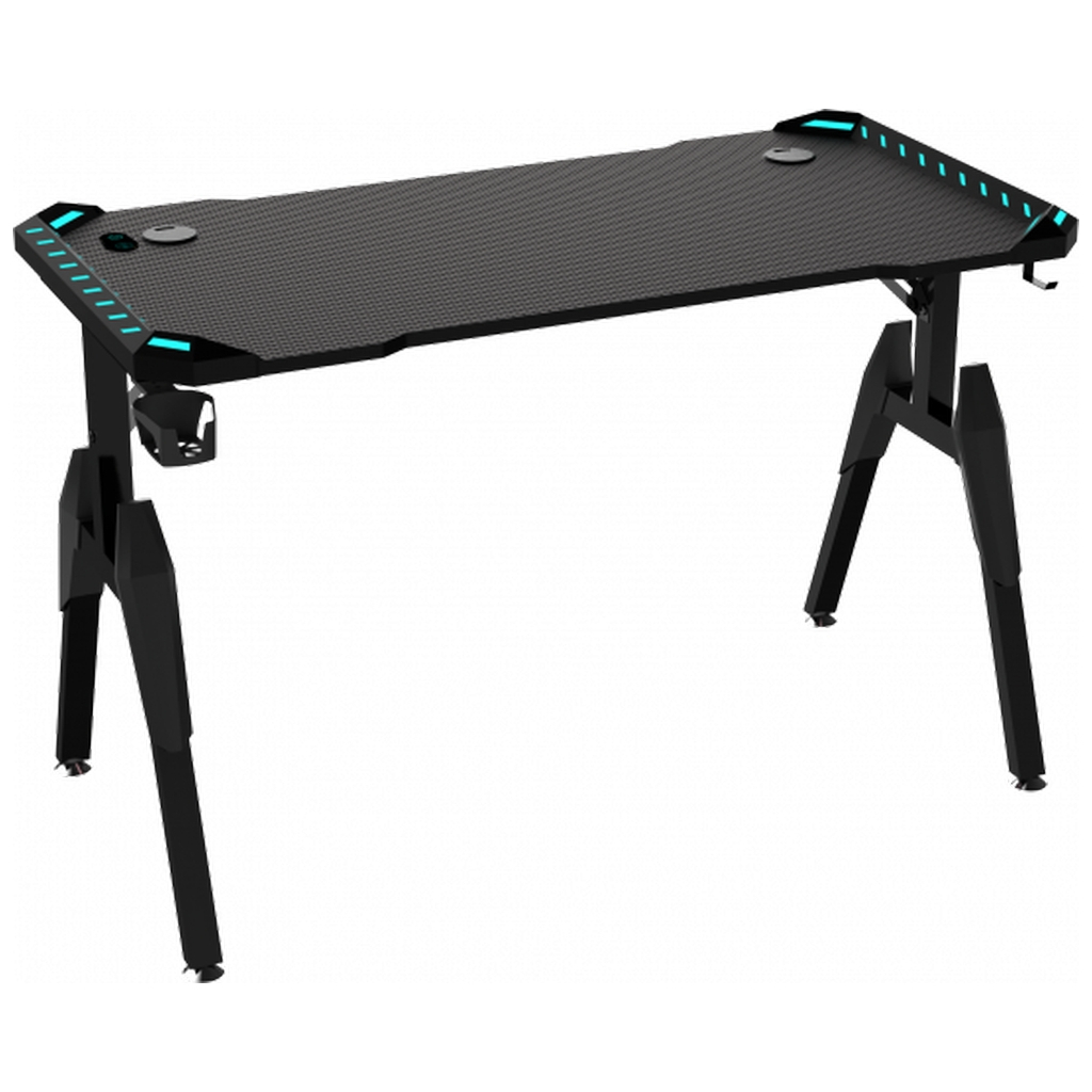 Комп'ютерний стіл GT Racer GT Racer T-1444 (140x60x73) Black (T-1444 (140x60x73) Black) - зображення 2