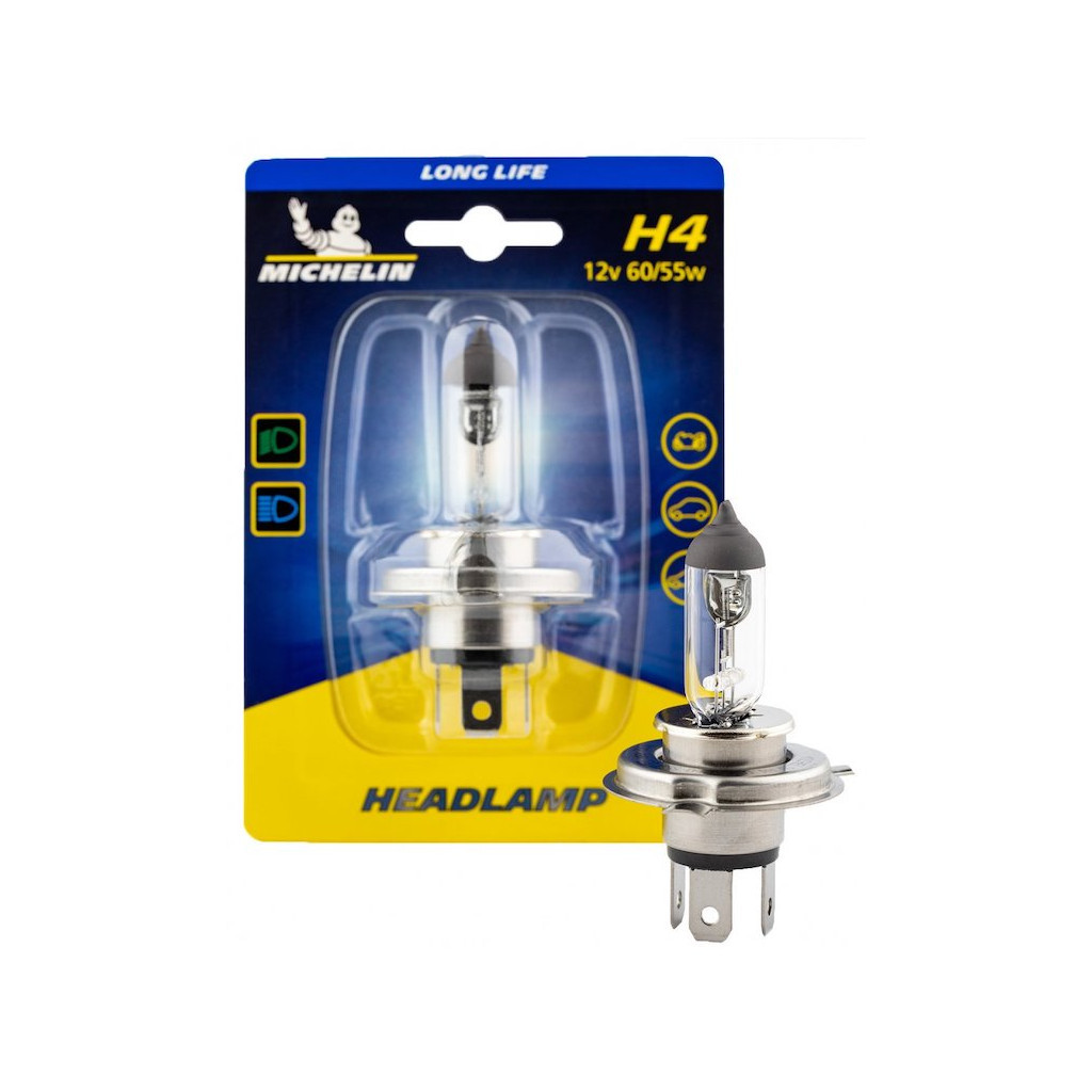 Автолампа Michelin H4 12V60/55WP43T LONG LIFE (73599) - зображення 1