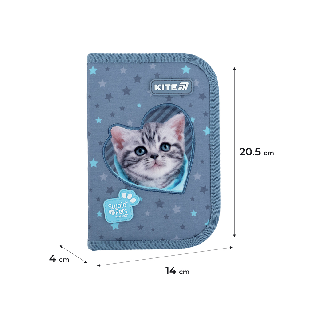 Пенал Kite 622-3 Studio Pets, 1 відділення, 2 відвороти (SP25-622-3) - изображение 2