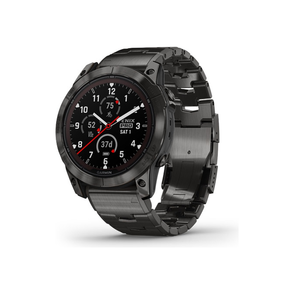 Смарт-годинник Garmin fenix 7X Pro Saph Sol, Crbn Gry Ti w/ Crbn Gry Mtl Bnd, Ex, GPS (010-02778-30) - зображення 1