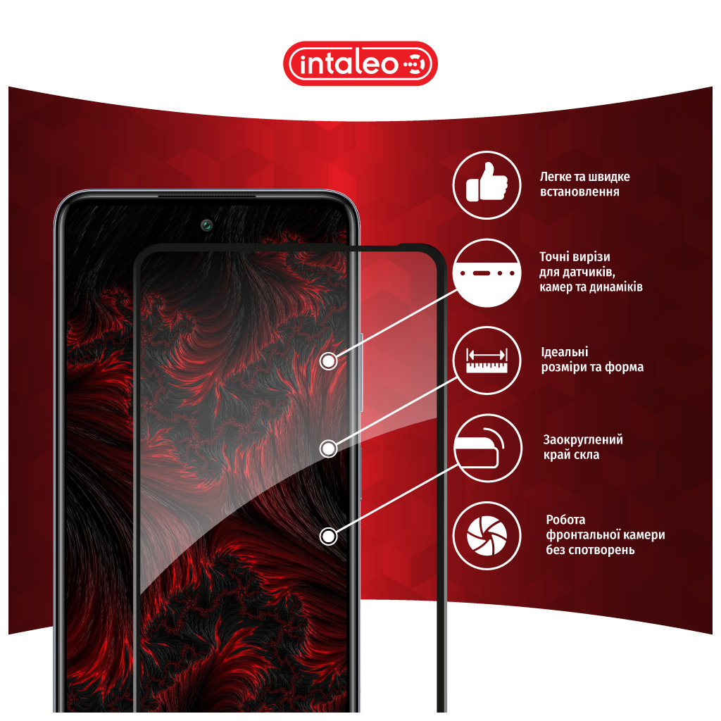 Скло захисне Intaleo Full Glue Infinix Smart 8 Black (1283126589621) - зображення 3