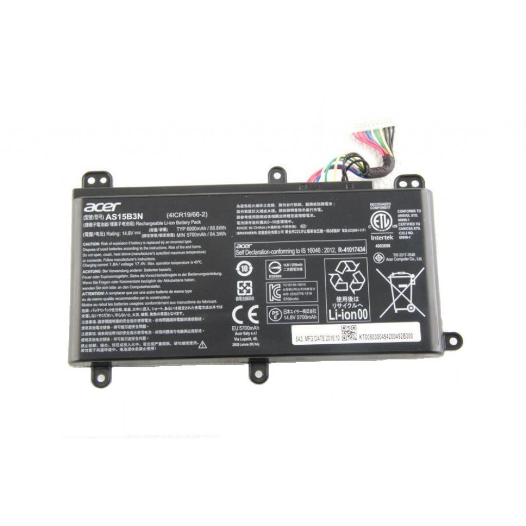 Акумулятор до ноутбука Acer AS15B3N, 6000mAh, 8cell, 14.8V, Li-ion (A47270) - зображення 1