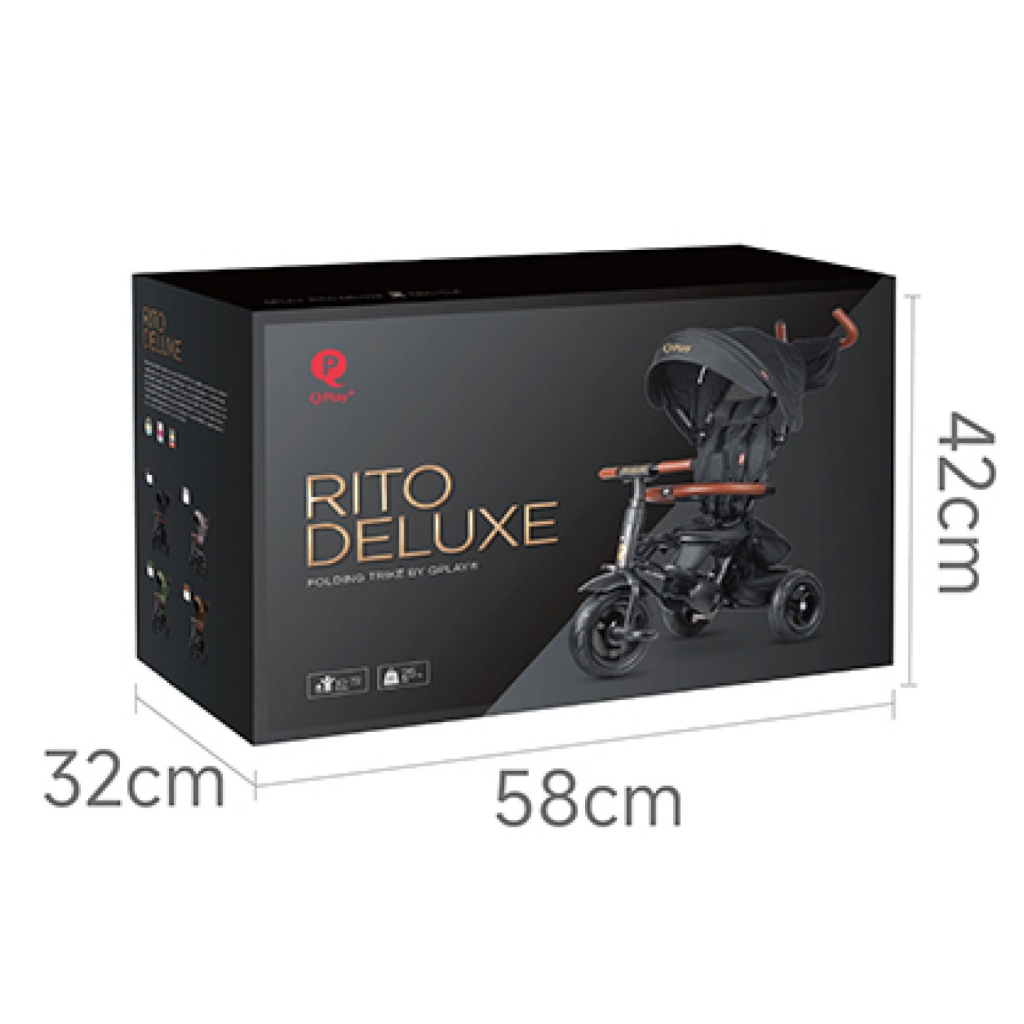 Дитячий велосипед QPlay Rito Deluxe Складаний Триколісний Black (S380-17RitoDeluxeBlack) - зображення 3
