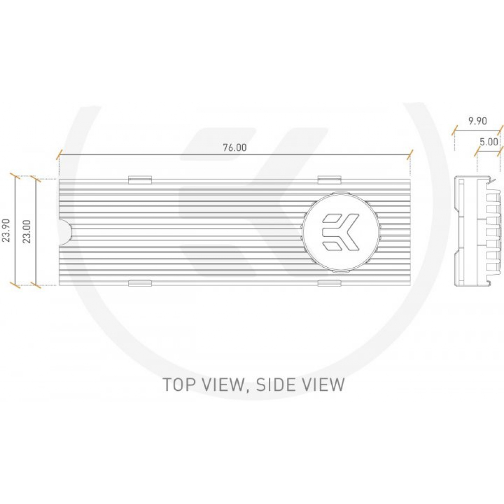 Радіатор охолодження Ekwb EK-M.2 NVMe Heatsink - Black (3830046991737) - изображение 5
