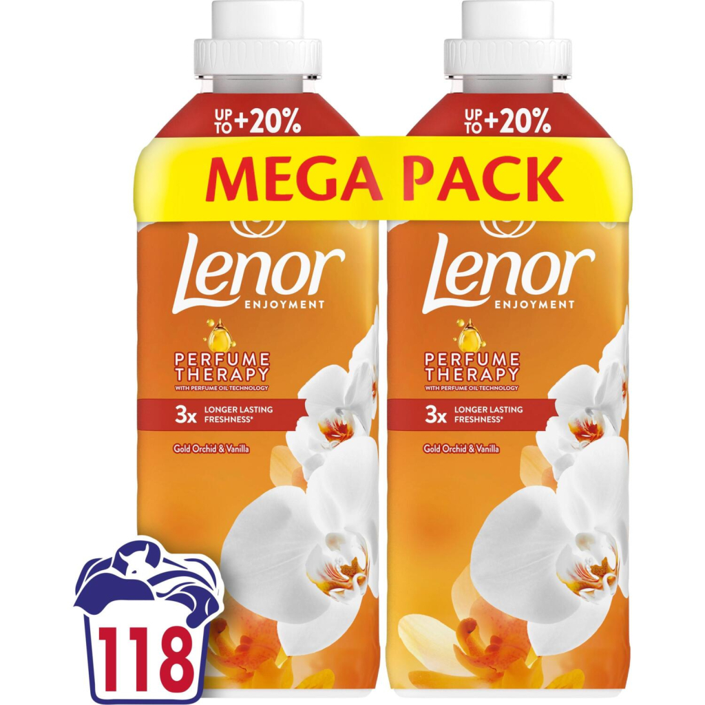 Кондиціонер для білизни Lenor Золота орхідея та ваніль 2 х 1.239 л (8700216880855) - изображение 2