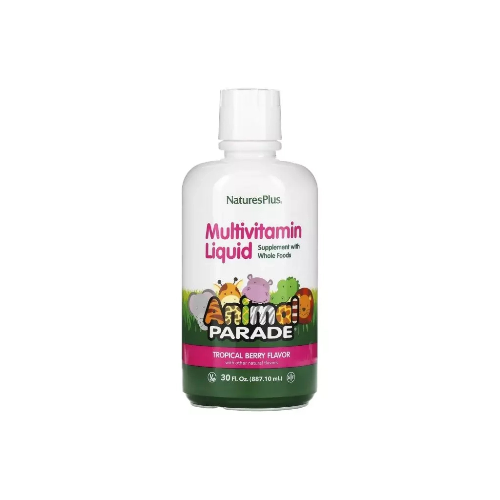 Мультивітамін Natures Plus Рідкі Дитячі Мультивітаміни, Тропічний смак, Animal Pa (NAP-29951) - зображення 1