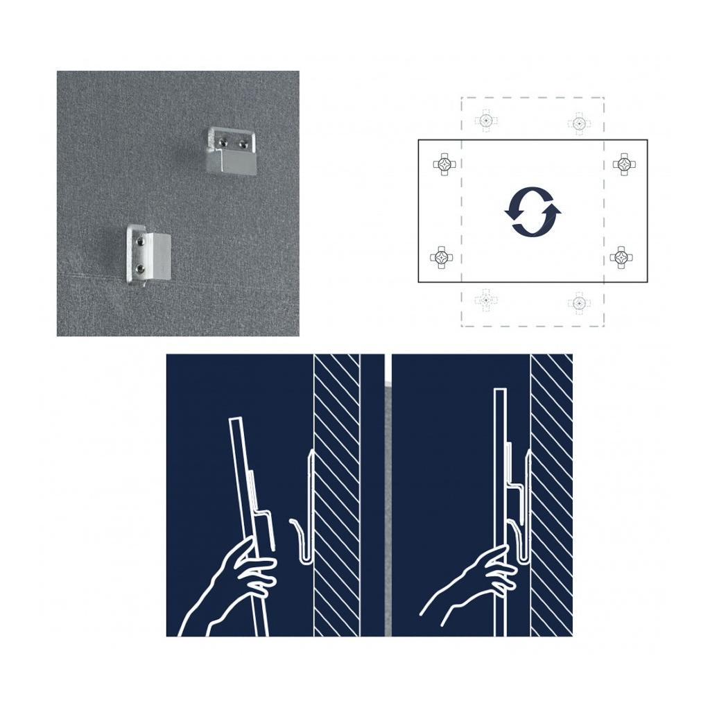 Офісна дошка Magnetoplan скляна магнітно-маркерна 1200x900 чорна Glassboard-Black (13404012) - зображення 4