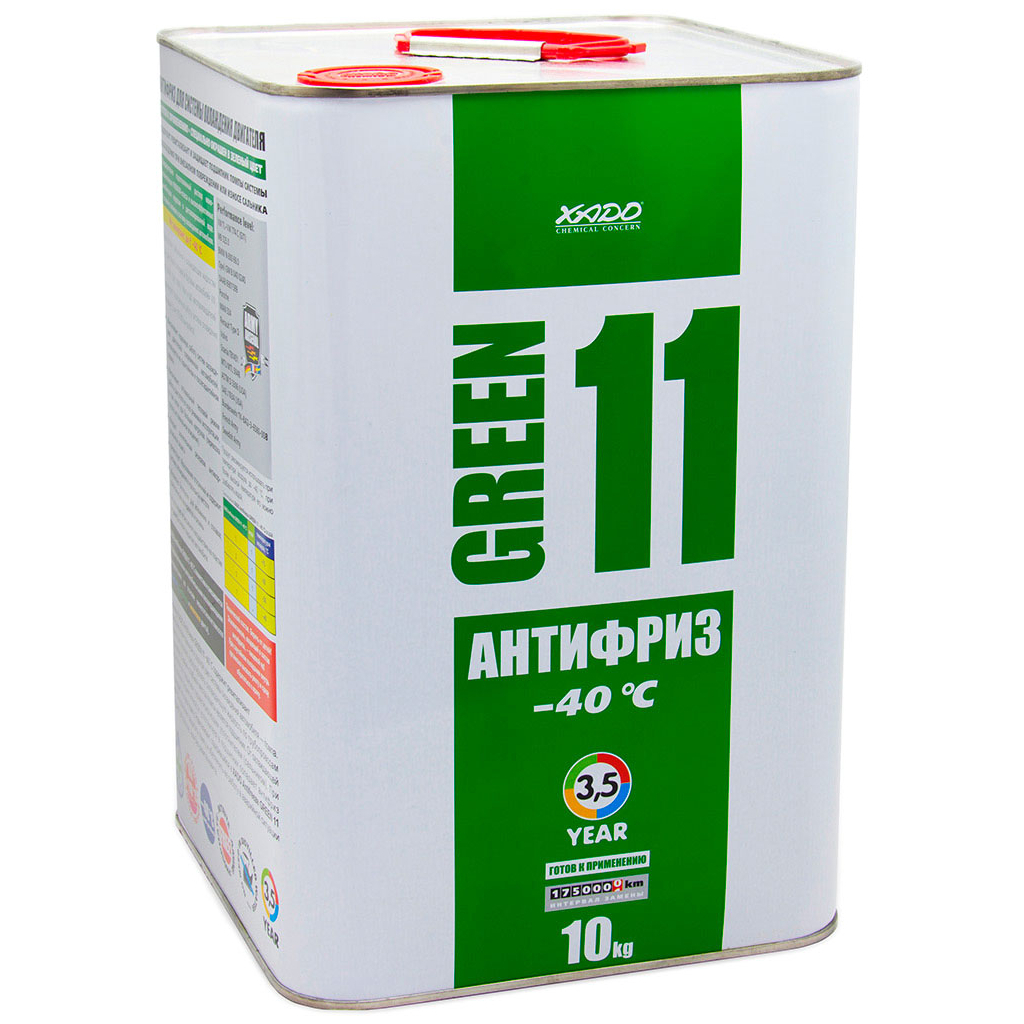 Антифриз Xado Green 11 -40 10 кг (XA 50406_) - зображення 1