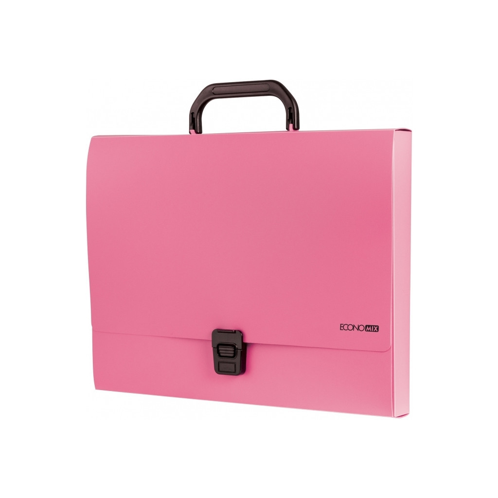 Папка - портфель Economix пластиковий A4 на застібці 1 відділення, рожевий (E31607-09) - изображение 1