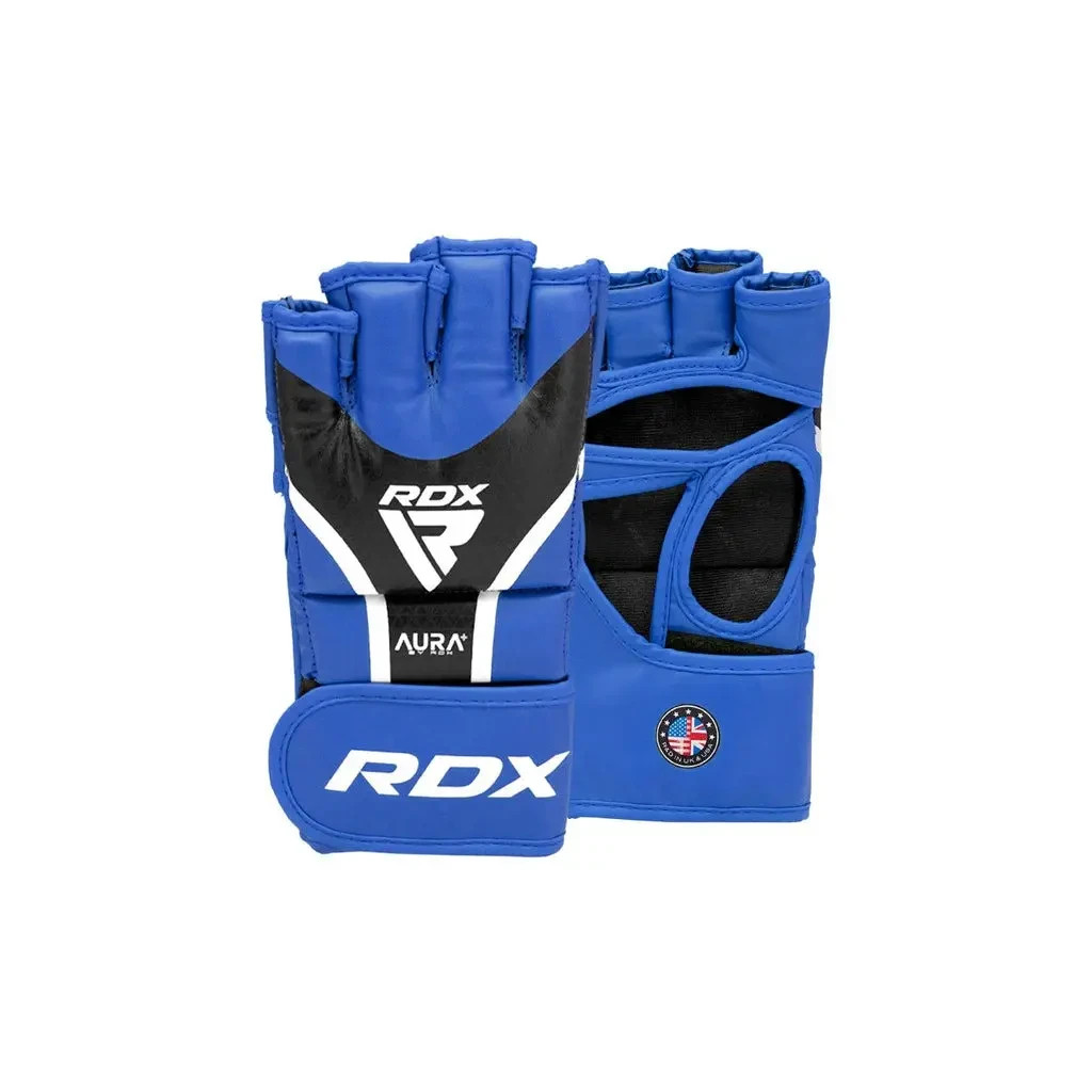 Рукавички для MMA RDX Aura Plus T-17 Blue/Black S (GGR-T17UB-S+) - зображення 2