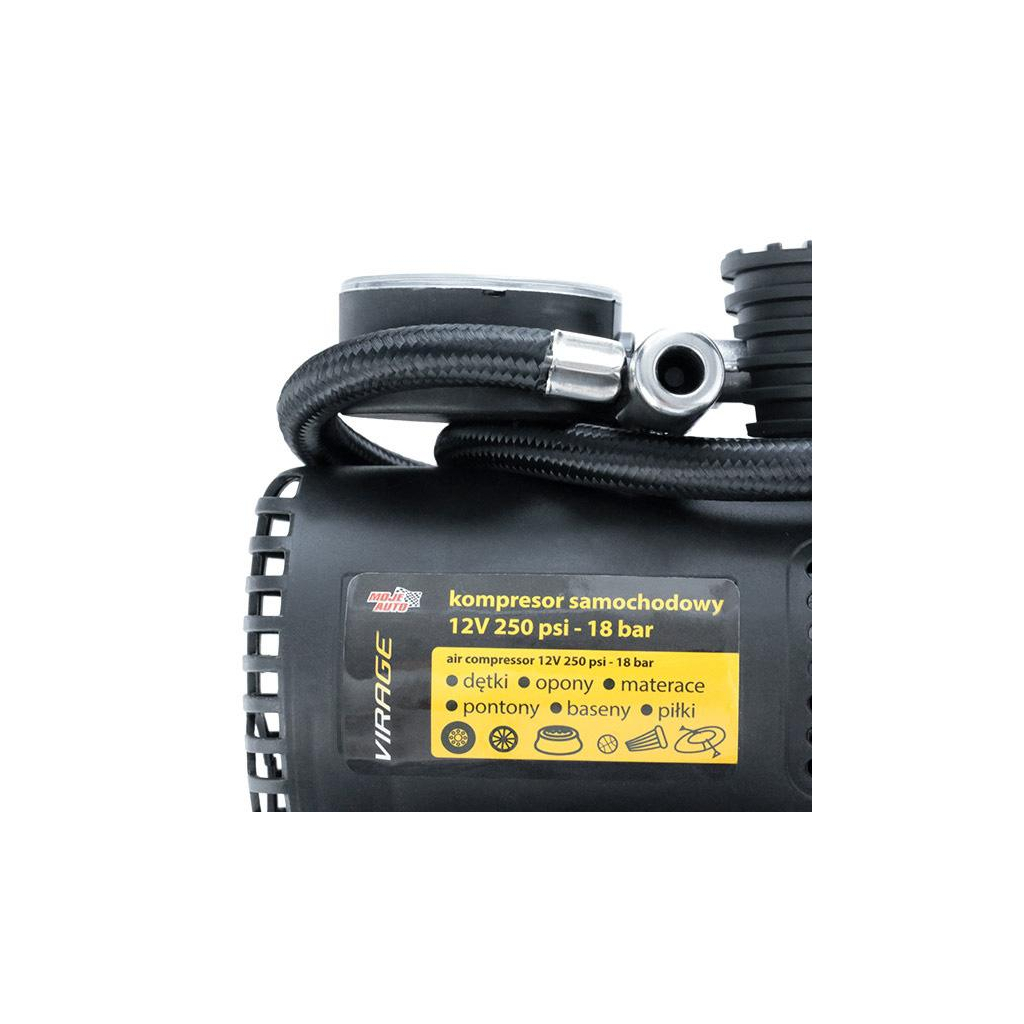Автомобільний компресор VIRAGE 12V 250 Psi 18 Атм (93-015) - изображение 3