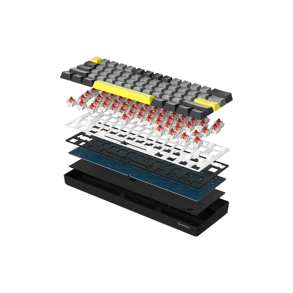 Клавіатура GamePro MK130G Pro Outemu Red Switch Hot-Swap 60 RGB USB/Wireless/Bluetooth Black (MK130G Pro) - изображение 4