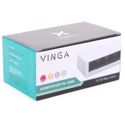Комутатор мережевий Vinga FS-1008 - зображення 7