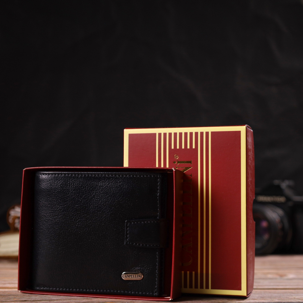 Гаманець Canpellini З натуральної шкіри Чорний (21877) - зображення 10