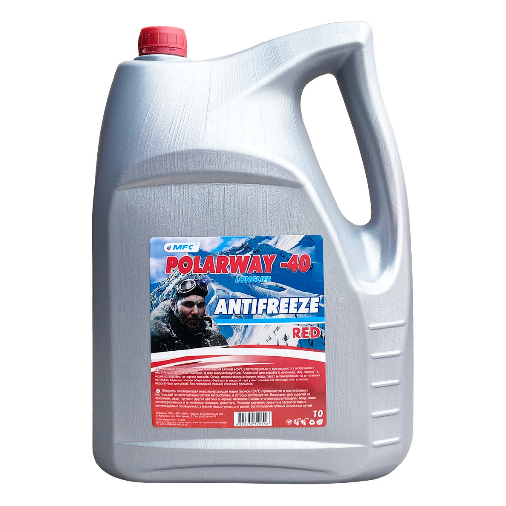 Антифриз МФК "POLAR WAY" червоний 8,87кг (148478) - зображення 1