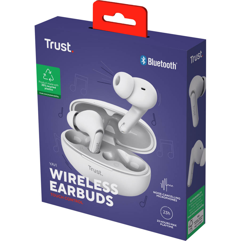 Навушники Trust Yavi Earbuds White (25172) - зображення 11