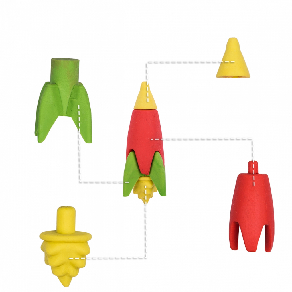Гумка Yes Space, набір 5шт (560559) - изображение 5