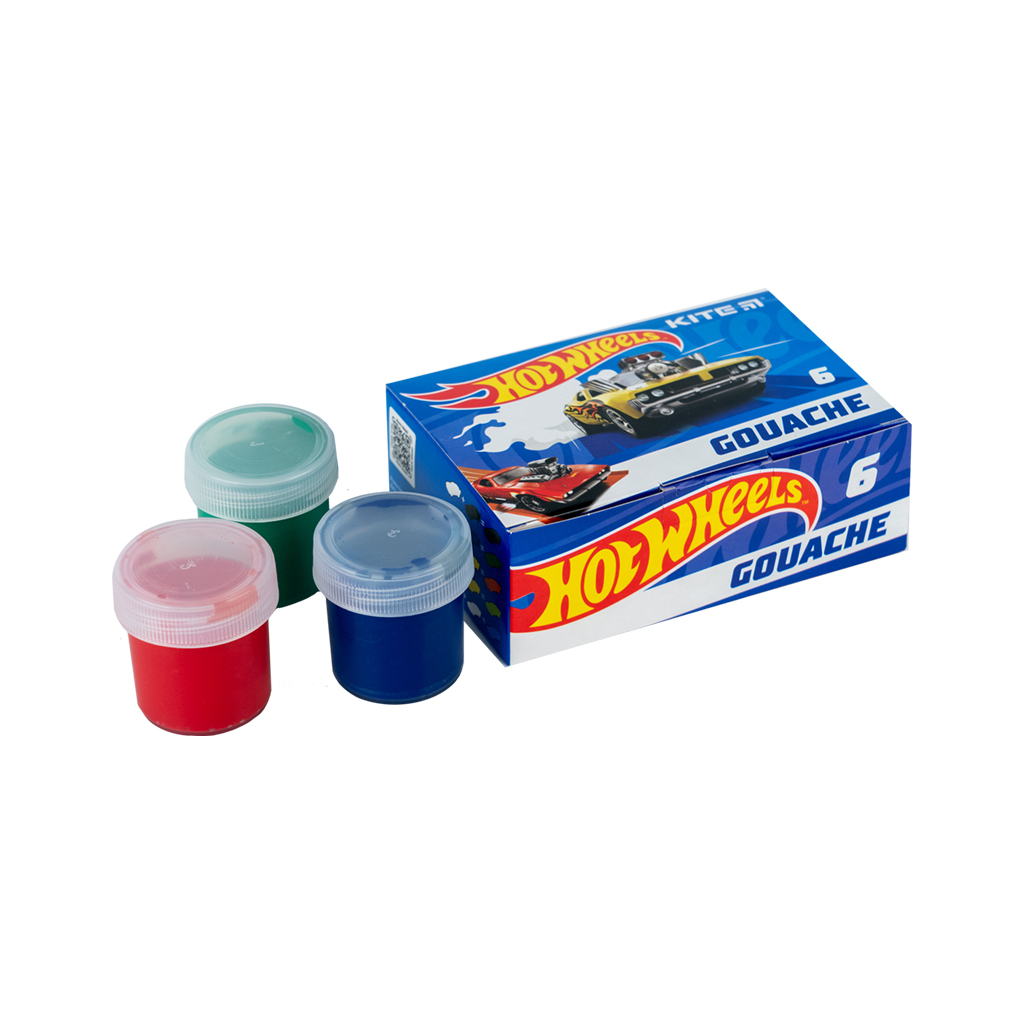 Гуашеві фарби Kite Hot Wheels 6 кольорів, 20 мл (HW23-062) - зображення 3