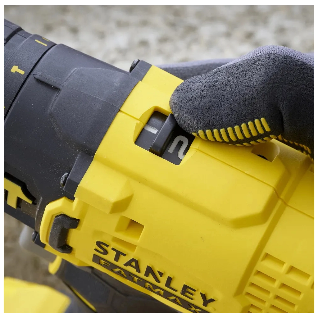 Шуруповерт Stanley FatMax, Li-lon 18V, 2x1.5Ah, 50 Нм, 0-350/1500 об/хв, 3.72 кг, кейс (SCD711C2K) - зображення 6