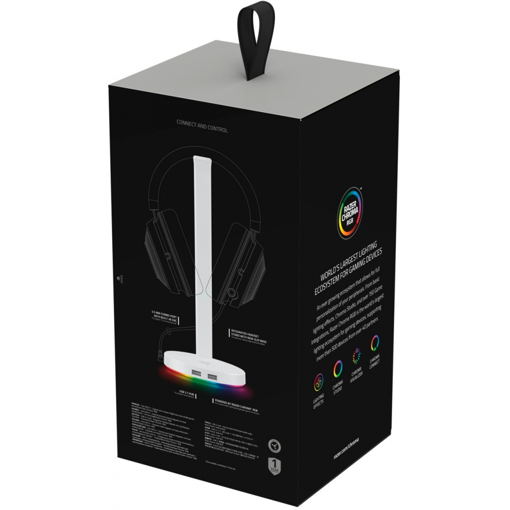 Підставка для гарнітури Razer Base Station V2 Chroma Mercury (RC21-01510300-R3M1) - зображення 7