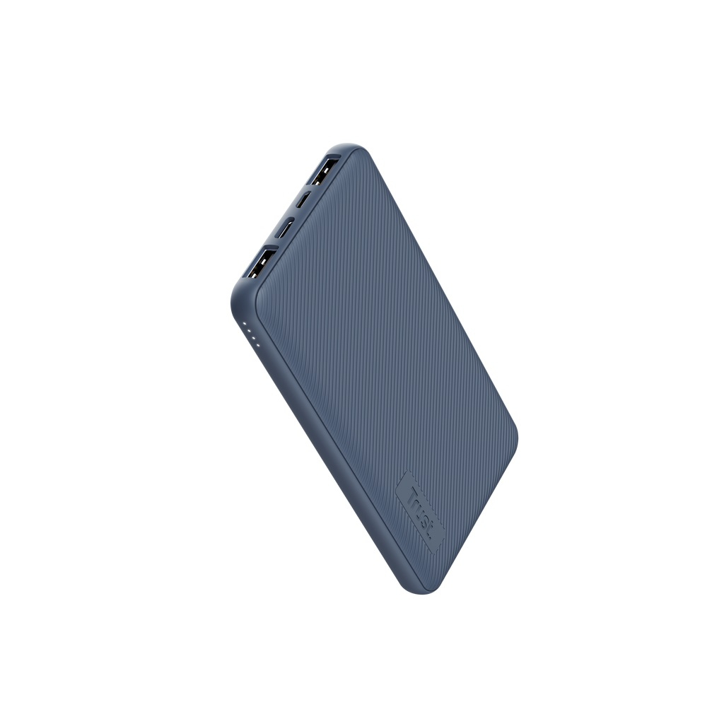 Батарея універсальна Trust 10000mAh Primo ECO, 2хUSB-A/USB-C, 15W, blue (25028_TRUST) - зображення 4