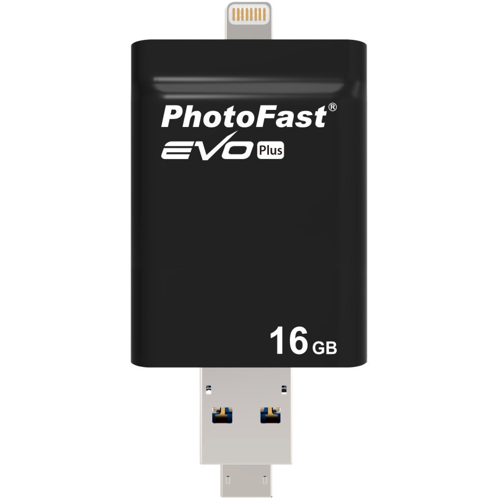 USB флеш накопичувач PhotoFast 16GB i-FlashDrive EVO Plus Black USB3.0-microUSB/Lightning (EVOPLUS16GB) - зображення 4
