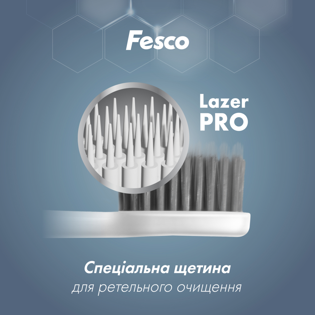 Зубна щітка Fesco Black & White Series Soft Біла з чорною щетиною (4823098414131) - изображение 2