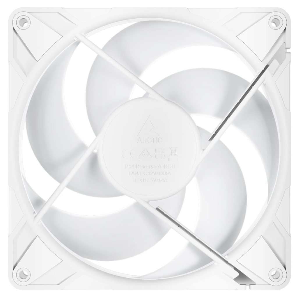 Кулер до корпусу Arctic P14 PRO REVERSE A-RGB WHT (ACFAN00324A) - зображення 5