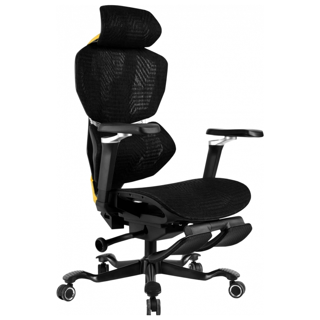 Крісло ігрове GT Racer X-7001 Black/Yellow - зображення 2