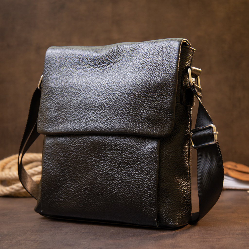 Сумка Vintage З клапаном флотар Чорна (20410) - зображення 9