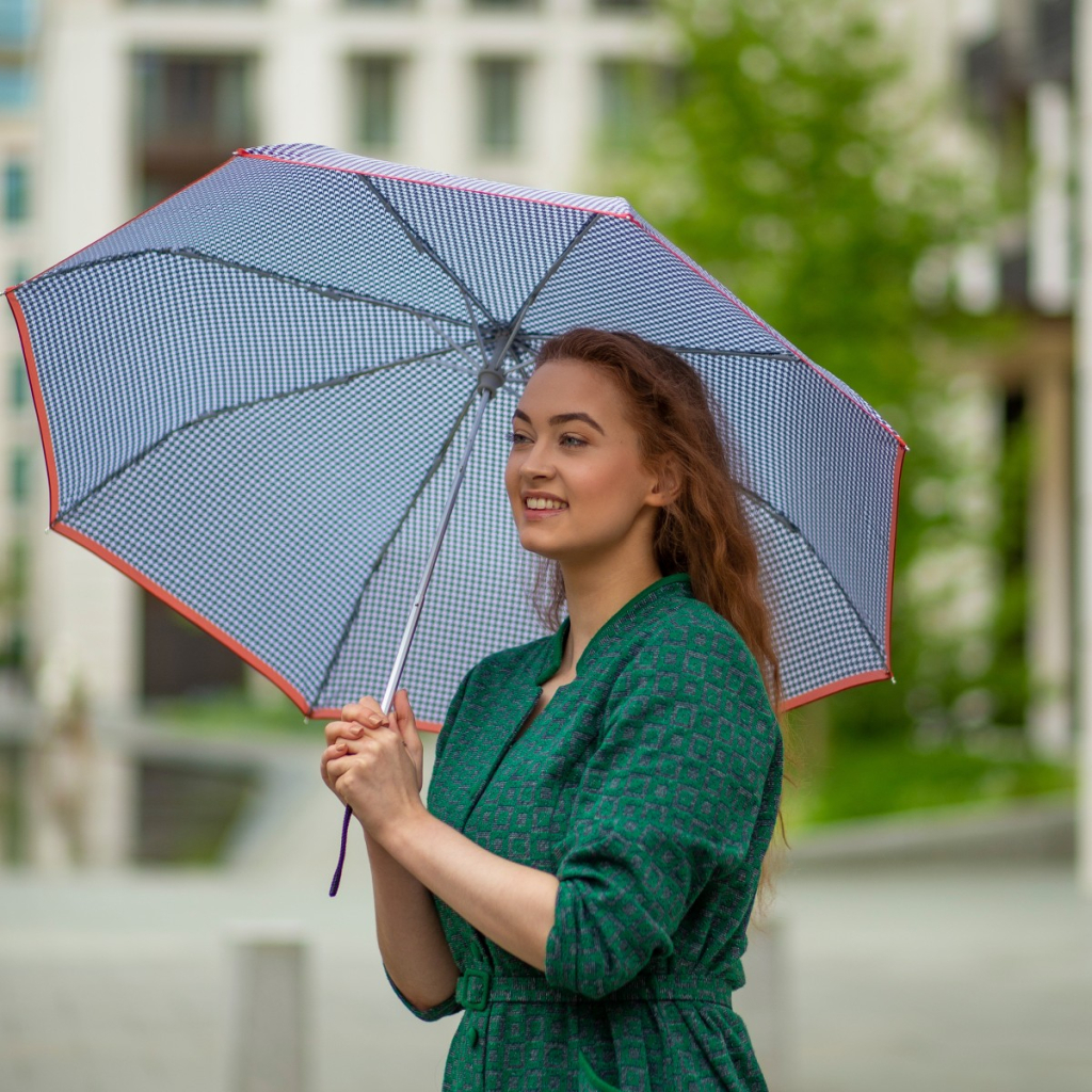 Парасоля Fulton L354-041154 Minilite-2 Houndstooth Red Border (L354-041154) - зображення 2