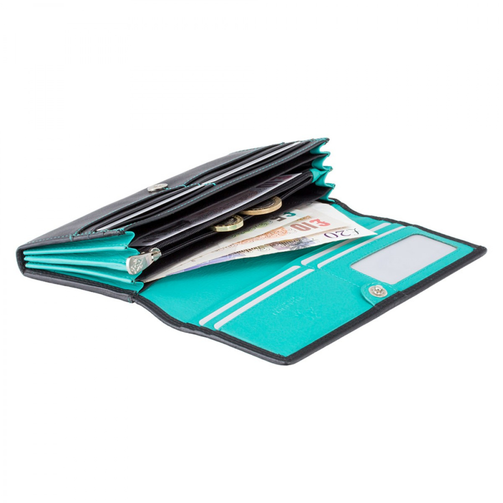 Гаманець Visconti CD21Topaz Black Aqua (CD21 BLK/AQUA) - зображення 4