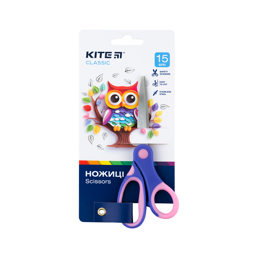 Ножиці Kite дитячі Classic блакитний-рожевий 15 см (K-126-1) - зображення 1