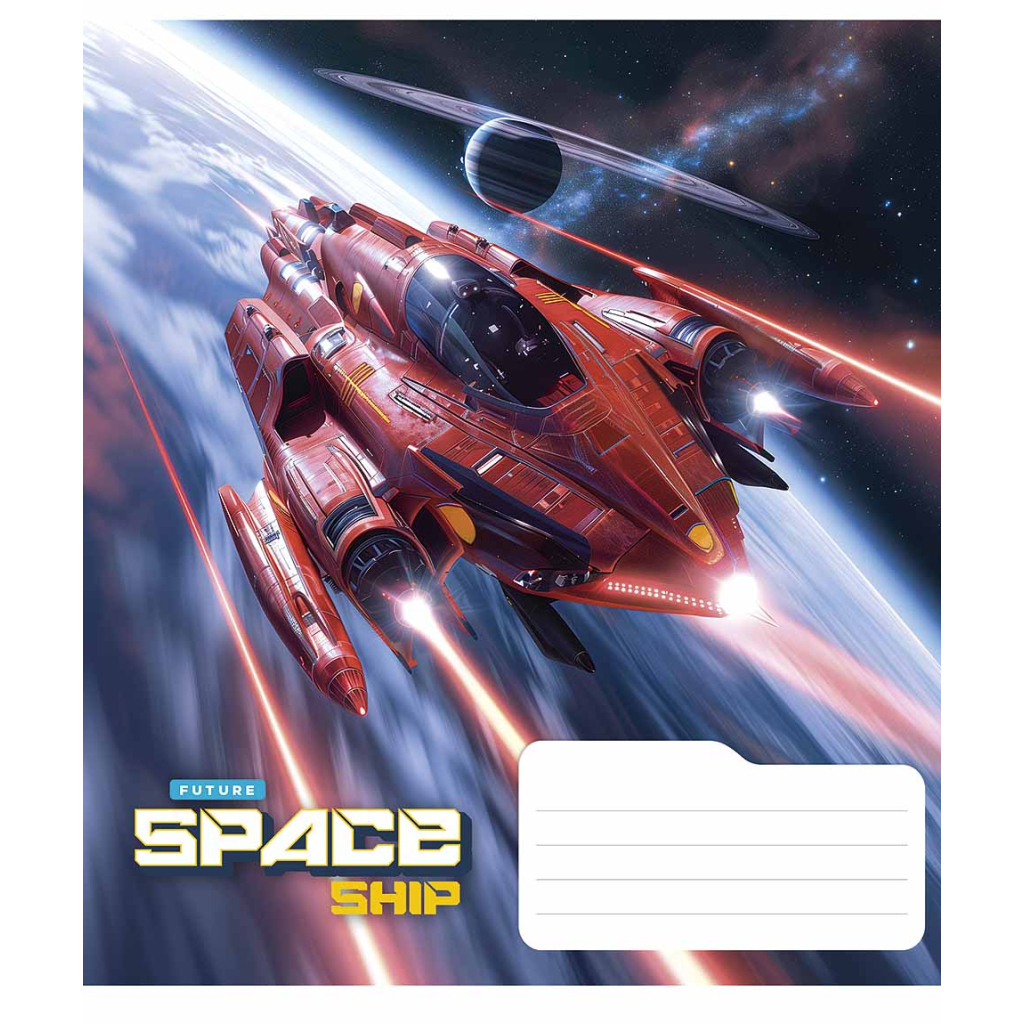 Зошит Школярик Space ship 48 аркушів клітинка (048-3435K) - зображення 1