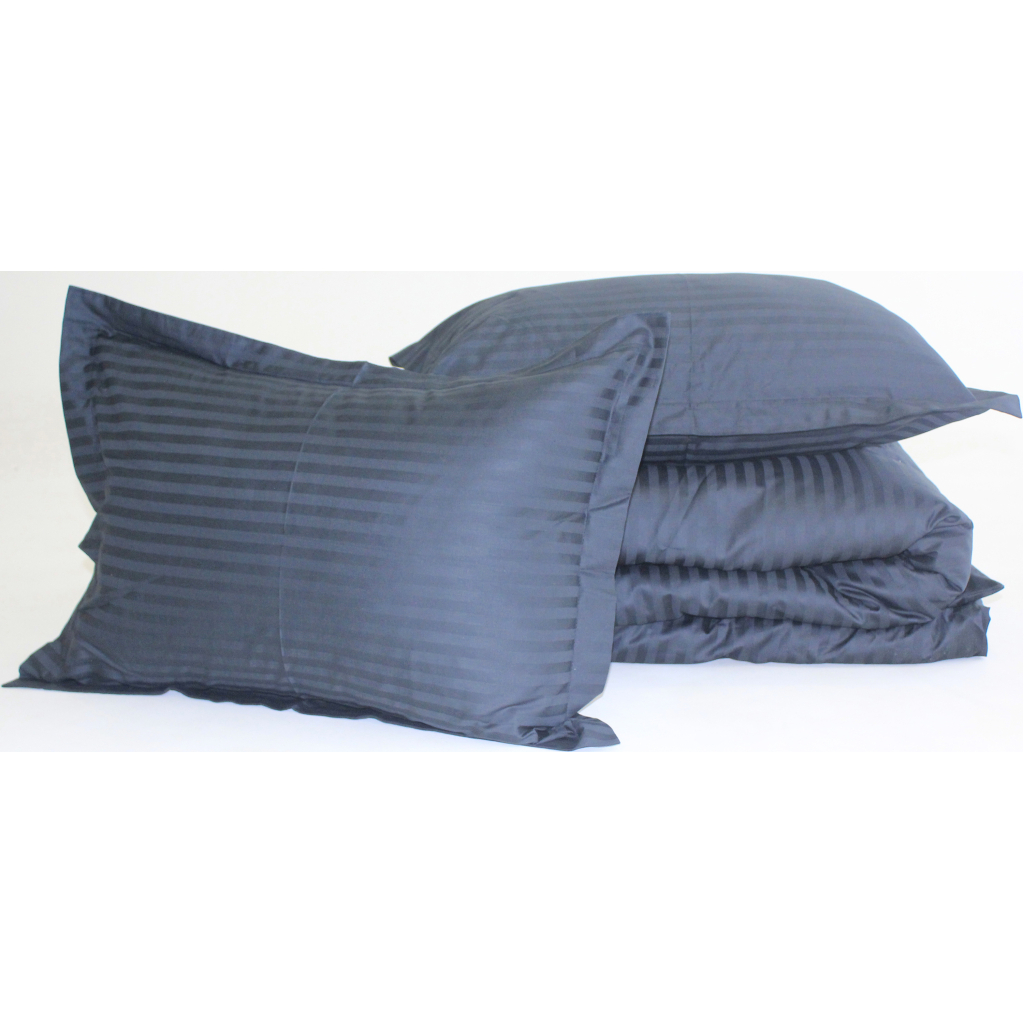 Постільна білизна MirSon SatinStripe 30-0021DarkBlue 220х240 King Size (2200005255780) - зображення 7