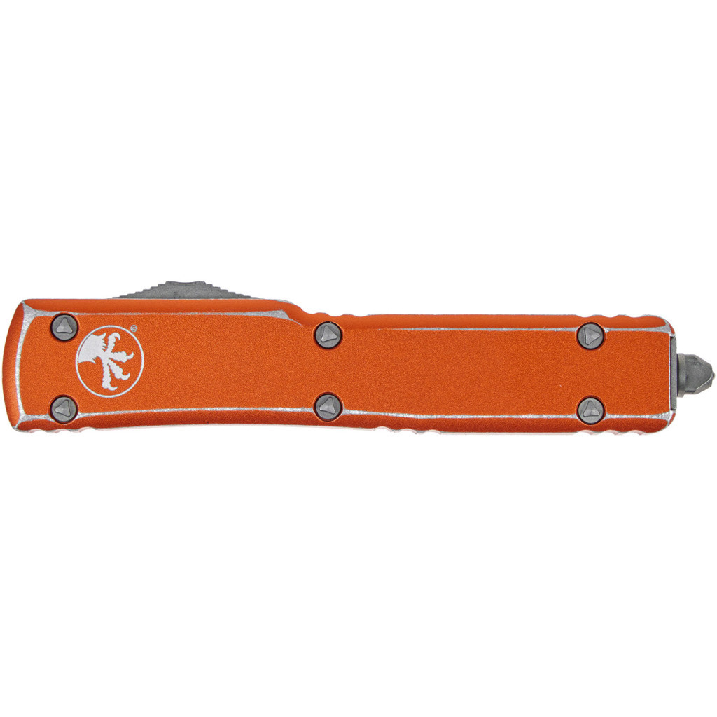 Ніж Microtech UTX-70 Double Edge Apocalyptic DFS Serrator Distressed Orange (147-D12DOR) - зображення 3