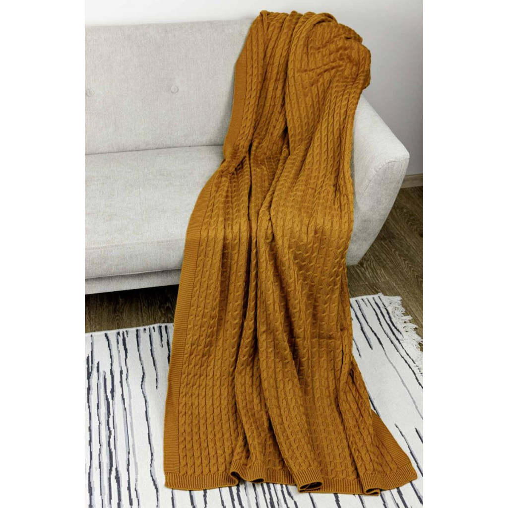 Плед Прованс Happy Fall Kosa Охра 130х170 см (4823093447080) - зображення 1