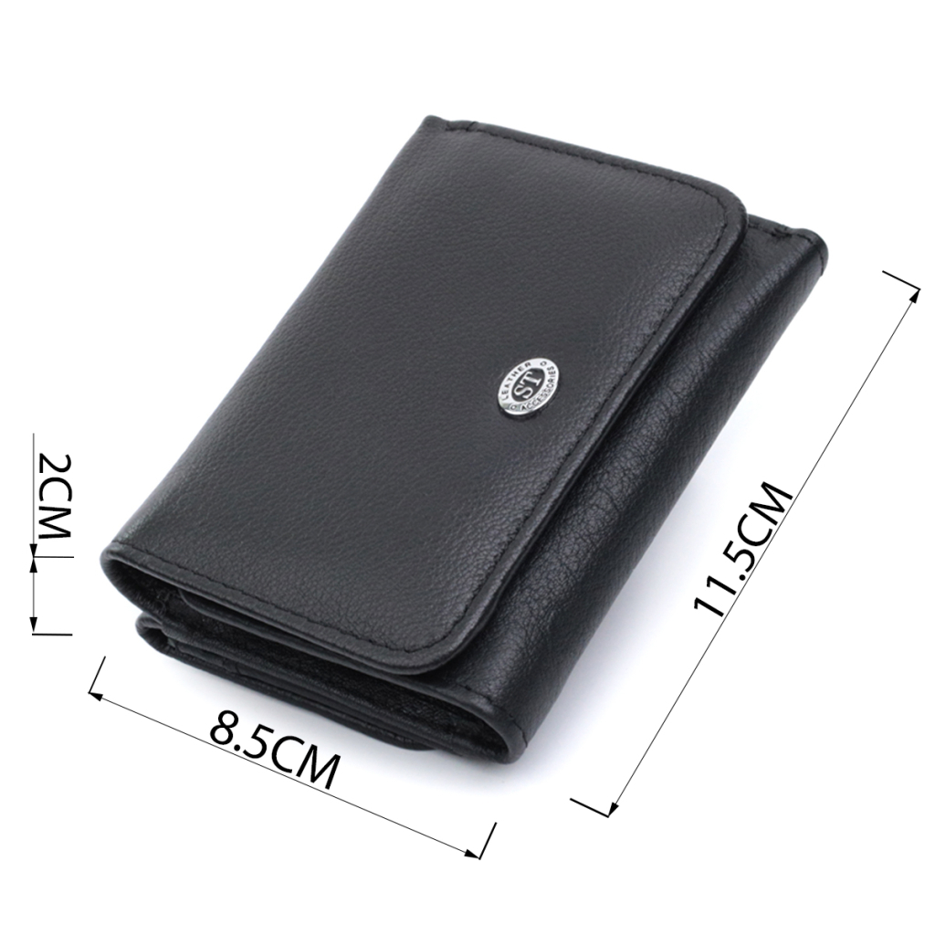 Гаманець ST Leather З натуральної шкіри Чорний (22722) - изображение 3