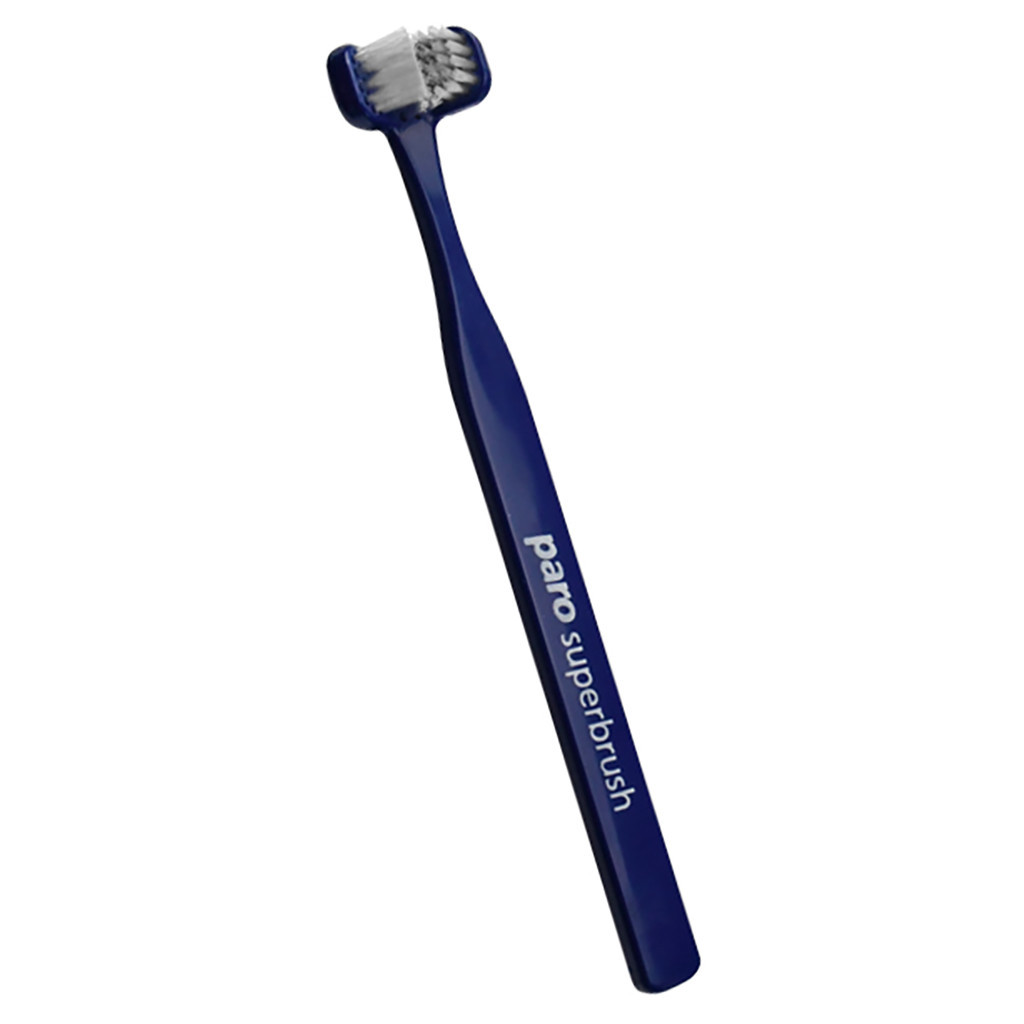 Зубна щітка Paro Swiss Superbrush тристороння синя (7610458007242-dark-blue) - зображення 1
